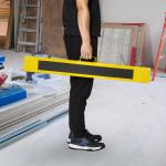 Arbetsbock 2-pack Stabil Gul Svart Stål för Verkstad och Bygge Hopfällbar med Halkskydd Upp till 100 kg 100 x 49 x 62-90 cm