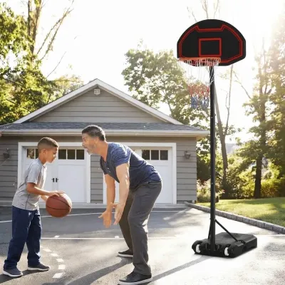 Flyttbar Basketkorg för Barn Höjdjusterbart 195-250 cm