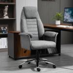 Höjdjusterbar Kontorsstol Ergonomisk Chefsstol 116-126 Cm för Hemmakontor Grå