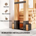 Vedställ för Utomhusbruk 2 Pack Svart Metall för Vedförvaring Justerbar Hållare för Bränsleved Robust Konstruktion Väderbeständig Ordning och Reda