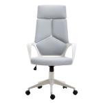 Kontorsstol Ergonomisk Grå Vit Nät för Skrivbord och Kontor med Justerbar Höjd och Hjul för Arbetsplats och Hem