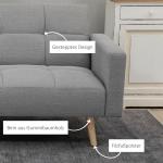 Bäddsoffa med Bäddfunktion och Bekväma Sittkuddar för Vardagsrum Ergonomisk och Prisvärd Grå Linneoptik 205 x 88 cm