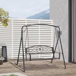 Trädgårdsgunga 2 Personer Verandagunga Metall för Trädgård och Terrass Brons 167 X 123 X 175 Cm