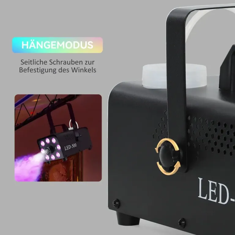 Rökmaskin 450 w med LED-Ljus och Fjärrkontroll