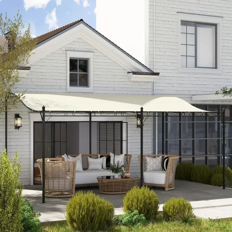 Påbyggnadspaviljong Pergola med Tak 3X5X2,5 m