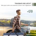 Biltält Markis Grå av Tyg och Metall för Lastbil och Husbil Vattentätt Regnskydd och Solskydd Lättviktsbärbar 2,9 x 2,8 x 2,3-2,6 m