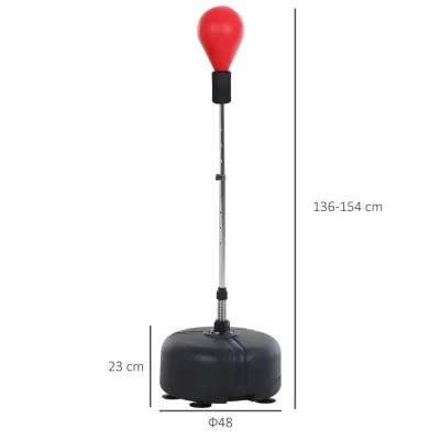 Stansboll Boxningssäck Röd av Plast och Metall 136-154 cm