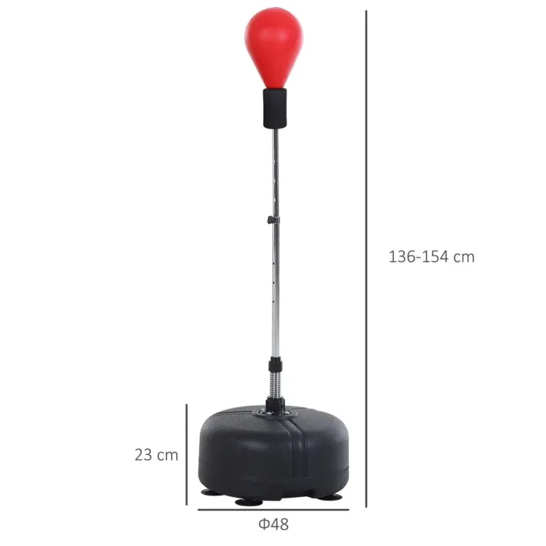 Stansboll Boxningssäck Röd av Plast och Metall 136-154 cm