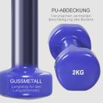 Hantelset i Neopren med Väska, 4 Par Hantlar för Hemmaträning, Färgglada Vikter för Fitness och Rehab, Flerfärgad, 0,5-2 kg