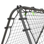 Rebounder Fotbollsmål Svart av Stål och Nät för Fotbollsträning Dubbelsidig Kickback Rebound Vägg 100 x 95 x 90 cm