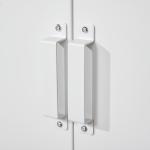 Arkivskåp Stabil Vit Metall för Förvaring i Kontor och Hem med Magnetisk Lamelldörr och Hyllplan Robust Konstruktion 75 x 33 x 110 cm