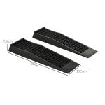 Åtkomstramp 2-Pack Tröskelramp Kantramp Gummiramper för Bilar och Rullstolar Svart 70 X 20 X 8 Cm