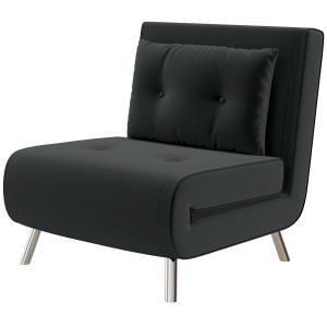 Sovstol Bäddfåtölj Svart av Sammet och Metall för Gäster Hopfällbar Stol med Sängfunktion och Kuddar 77 x 88 x 83 cm