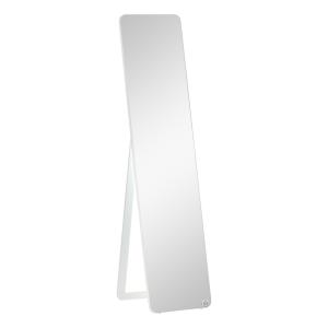 Fristående Helkroppsspegel med Stativ, Justerbar Golvspegel med Fällbar Ram, Elegant Inredning för Sovrum och Klädkammare, Vit