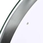 Kleankin Badrumsspegel LED Spegel Silver av Glas för Modernt Badrum Rund Spegel med Touchfunktion och Anti-Fog Ø 50 cm