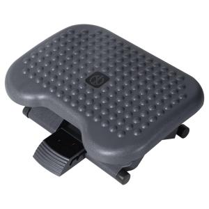 Ergonomiskt Fotstöd Justerbar Höjd och Lutning Halkfri Yta med Massageknoppar Mörkgrå 46 X 35 Cm