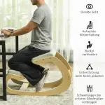 Ergonomisk Gungande Knäpall för Hemmakontor för Förbättrad Hållning, Kräm