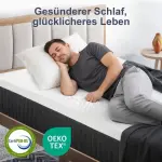Ergonomisk Madrass med Memory Foam, 7-zoners Support och Pocket Springs