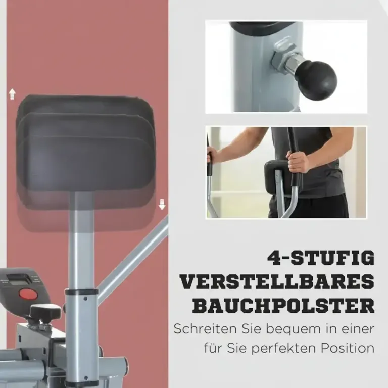 Crosstrainer Motionscykel med LCD-Skärm 96 x 60 x 152 cm