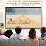 Projektorduk med Stativ, HD 4K, 16:9, Roll-up, 186 x 105 cm (84 tum)