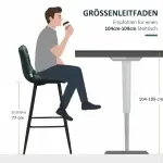 Barstolar, Set med 2, Modern Design, Mjuk Sits, Stålram, Grön, 42 x 47 x 105 cm