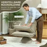 Golvstol med 5-vägs Justerbart Ryggstöd, Vridbar och Modern Stoppad, Beige