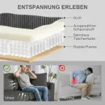 3-sits Soffa med Prydnadskuddar och Manchesteröverdrag för Vardagsrum Hållbar och Bekväm Mörkgrå Tyg och Trä 212 cm Bredd för Hemmet