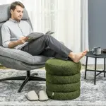 Rund Pall, Teddyfleece, upp till 120 kg, Grön, Ø40 x 45 cm