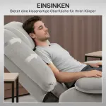Riser Chair med Massagefunktion, Ljusgrå, 90x93x110 cm