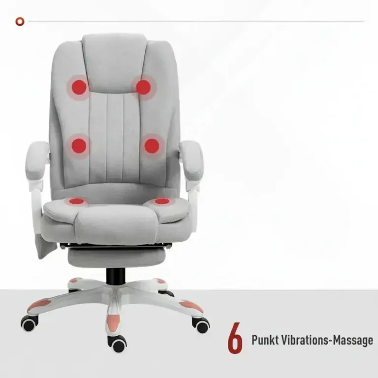 Massagestol Kontorsstol Gamingstol 66 x 63 x 107–115 cm