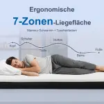 Ergonomisk Madrass med Memory Foam, 7-zoners Support och Pocket Springs