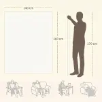 Värmefilt Dubbel med Timer Vit Mjukt Tyg för Säng och Soffa Elektrisk Filt med Dubbla Zoner och 5 Värmelägen Tvättbar och Säker Mysig 160 x 140 cm