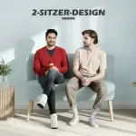 2-sits Soffa, Mjuk och Lättskött Klädsel, upp till 150 kg, Ljusgrön, 117 x 56,5 x 77 cm