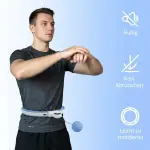 Smart Hula Hoop för Vuxna med Viktkula och Räknare samt 16 Knutar för Träning Ergonomisk och Stabil Ljusblå Plast 76–113 cm