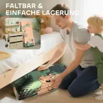 Vikbar Dubbelsidig Babylekmatta och Krypmatta, Flerfärgad, 196x176x1,5 cm