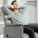 Liggstol med Tyst Motor, Robust Tygkåpa, Minnesfunktion och Justerbart Fotstöd, Grå