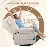Massagestol med Värme- och Lutningsfunktion, Roterbar, upp till 150 kg, Metallram, Beige, 98 x 90 x 98 cm