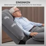 TV-fåtölj med Värme- och Massagefunktion, Fjärrkontroll och Sidoficka, Mörkgrå