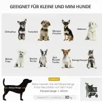 Hundvagn Dog Buggy, Hopfällbar med Avtagbar Korg och Stålram, Svart+Mörkgrön+Vit, 81x58x97,5 cm
