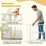 Trappgrind/Hundgrind utan Borrning, Justerbar, 76–104 cm