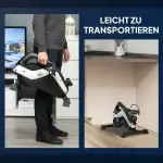 Mini Stepper Trappmaskin för Träning och Fitness med LCD-skärm och Halkfria Pedaler, Grå