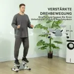 Mini Stepper Trappmaskin för Träning och Fitness med LCD-skärm och Halkfria Pedaler, Grå