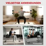 Gjutjärnshantlar med Räfflade Handtag för Hem, Gym och Styrketräning, 2x20 kg