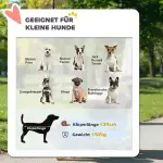 Hundvagn för Små Hundar och Katter med Hopfällbar Design och Förvaringskorg Hållbar och Stabil Grå Oxford och Stål för Djurtransport