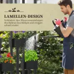 Planteringskombination, Modulär Design, Stående Ram, Naturträ, Svart, 90 x 45 x 170 cm