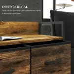 Byrå/Skänk med 4 Tyglådor, Industriell Design, Brun/Svart, 60 x 29 x 85 cm