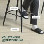 Barstolar, Set med 2, Modern Design, Mjuk Sits, Stålram, Grön, 42 x 47 x 105 cm