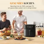 Hot Air Fryer, 8 L med 8 Program och LED-skärm, Svart