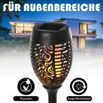 Solar Trädgårdslampor 4-Pack IP44 Vattentät 6-8 H Belysningstid Varm Ljuskälla Plast Svart Ø12 X H72 Cm