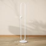LED Golvlampa med Musiknotdesign, Glasskärm i Metall och Plast, Vit